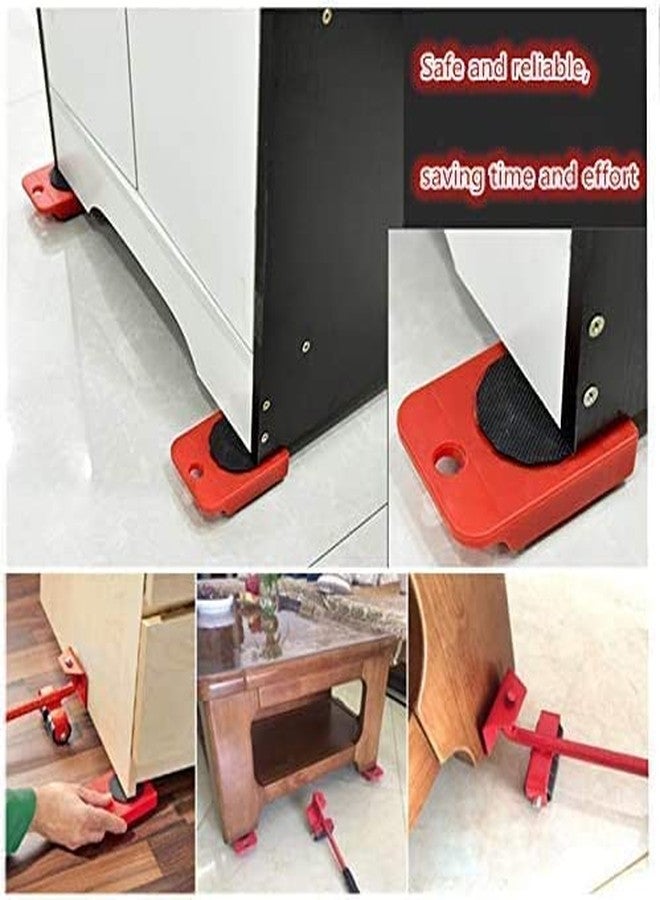 Rewup Furniture Lifter/Shifter Tool-4 pcs 3.9"x3.15" Furniture Slides Kit, Furniture Move Roller Tools Max Up for 150KG/331LBS 360 Degree Rotatable Pads, Easily (F-1) - Image 3